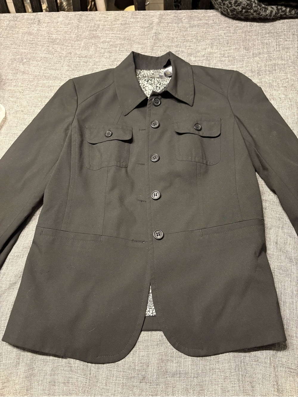Liz Claiborne Black Tailored Button Blazer
